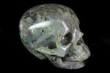 Realistic, Polished Labradorite Skull #116688-2